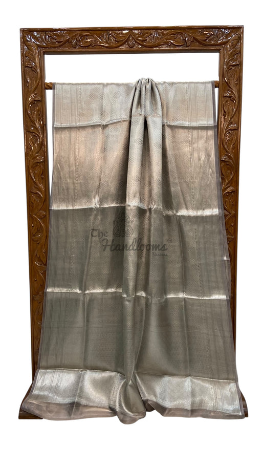 Pure Kora Tissue Tanchui Handloom Banarasi Saree - The Handlooms