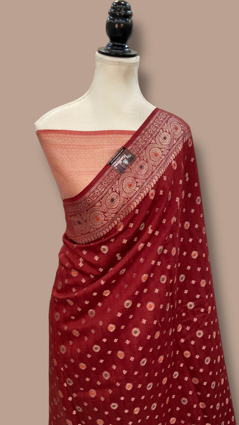 Moonga Silk Handloom Banarasi Saree - The Handlooms