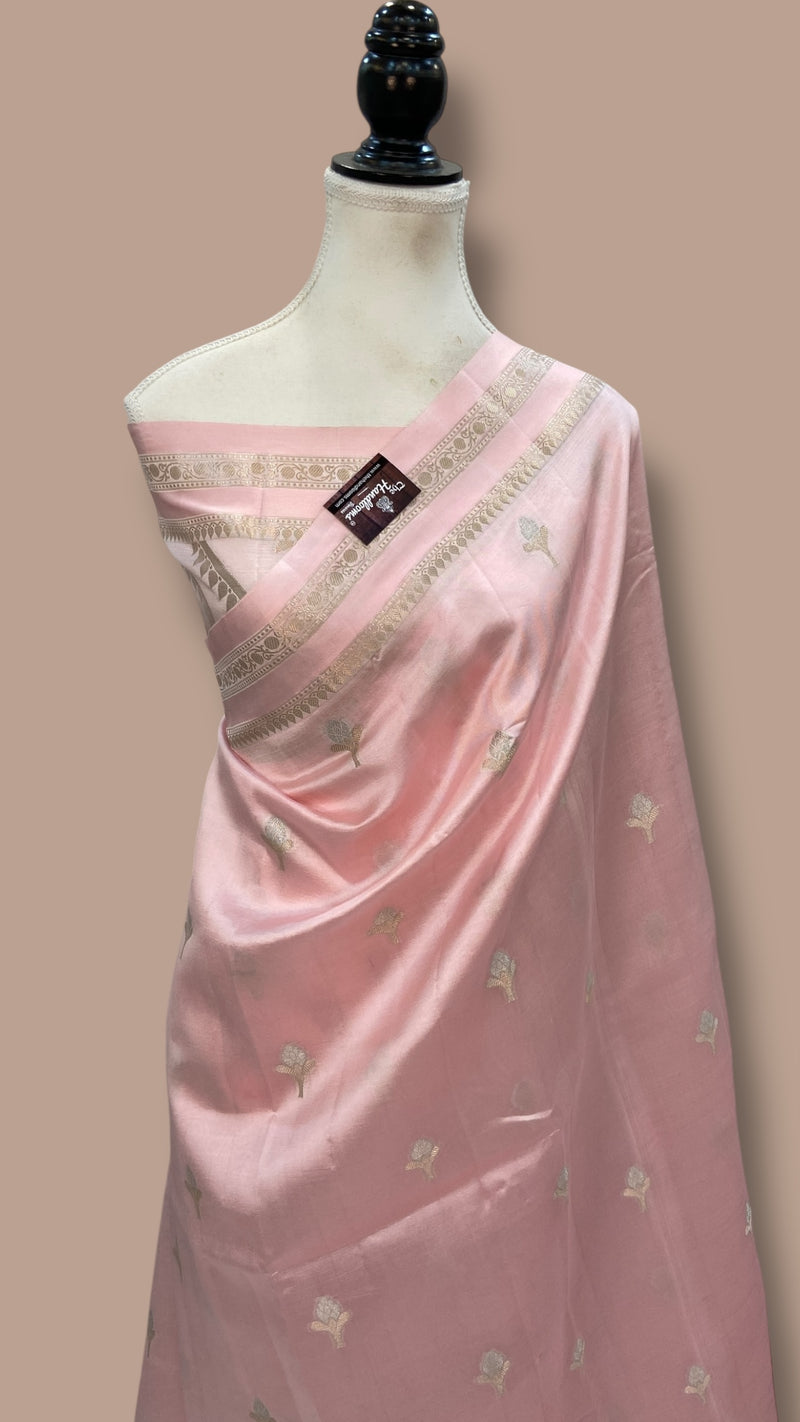 Pure Mango Silk Banarasi Handloom Saree - The Handlooms