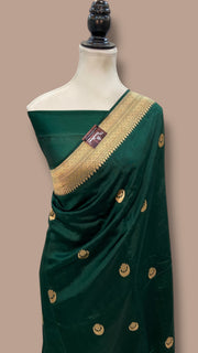 Pure Katan Silk Banarasi Handloom Saree - All Over Kadua Motifs - The Handlooms