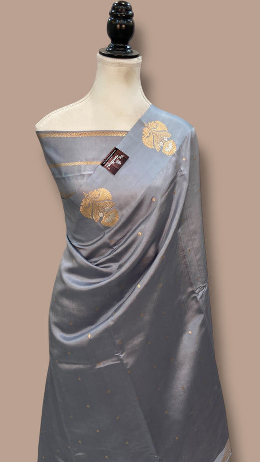 Pure Katan Silk Banarasi Handloom Saree - All Over Kadua Motifs - The Handlooms