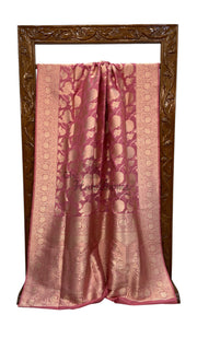 Pure Katan Silk Banarasi Handloom Saree - All Over Jaal Work - The Handlooms