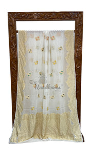 Khaddi Georgette Handloom Banarasi Saree - The Handlooms