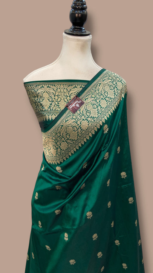 Pure Katan Silk Banarasi Handloom Saree - All Over Kadua Motifs - The Handlooms