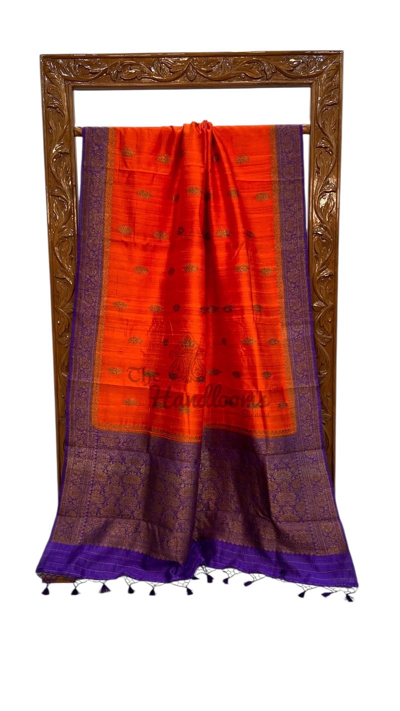 Pure Raw Silk Handloom Banarasi Saree - The Handlooms