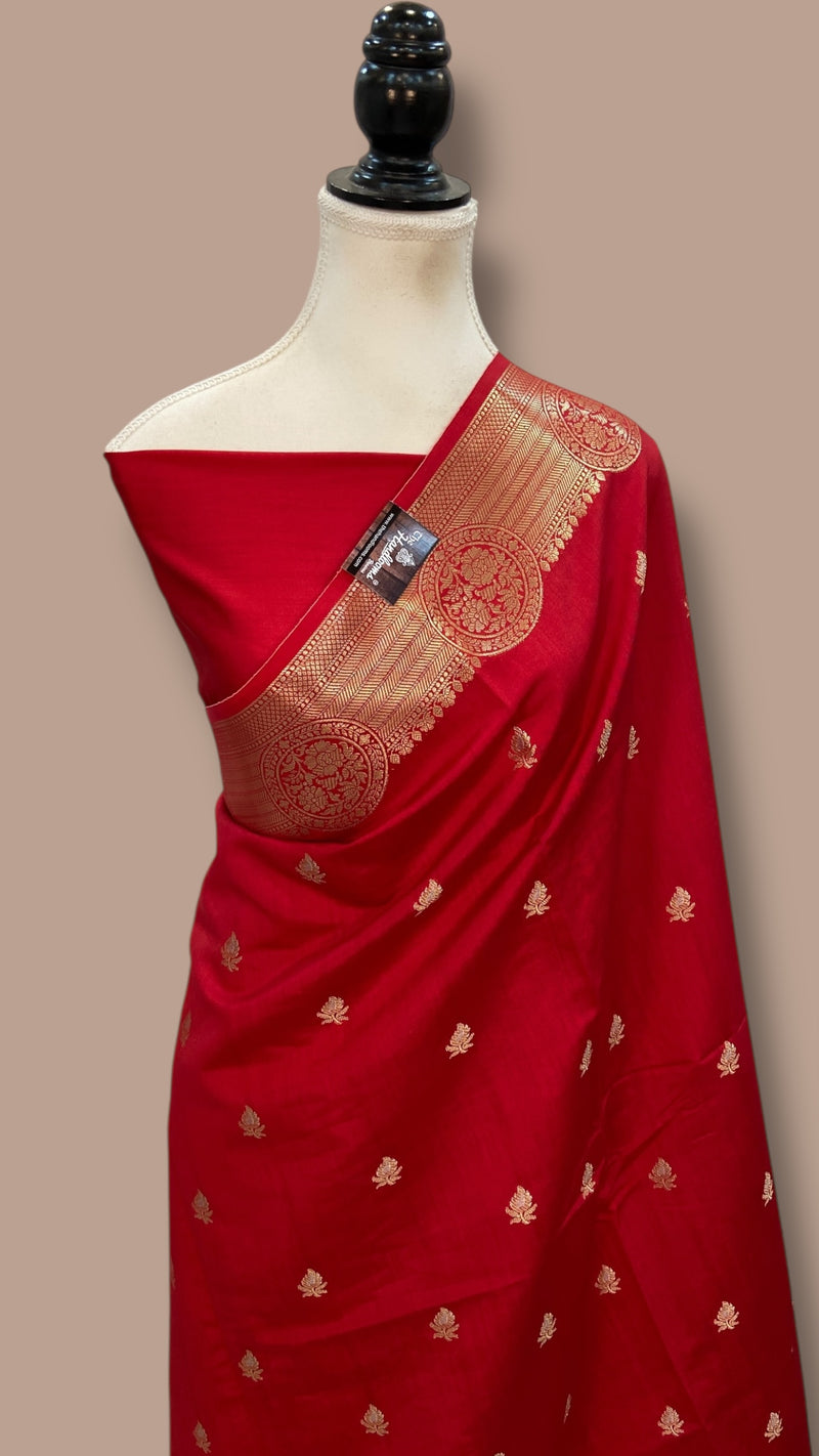 Pure Chiniya Silk Handloom Banarasi Saree - The Handlooms