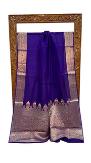 Pure Kora Silk Handloom Banarasi Saree - The Handlooms