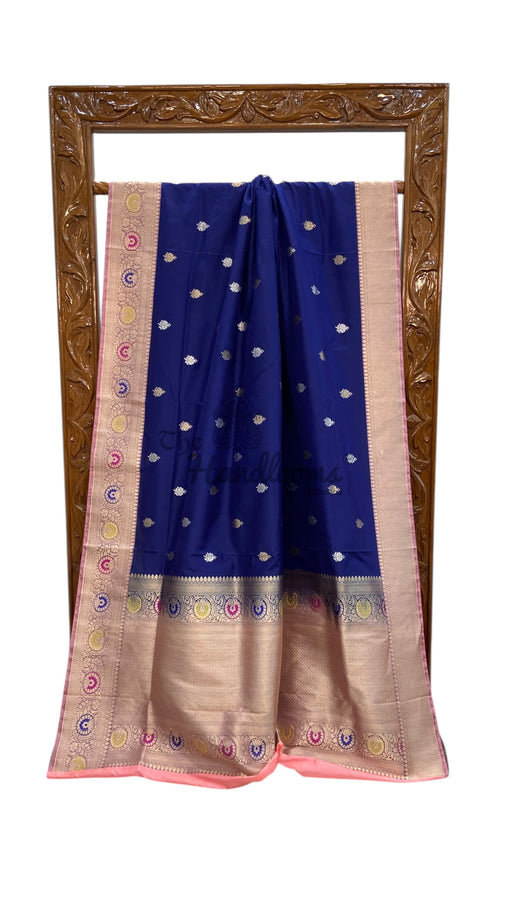 Pure Katan Silk Banarasi Handloom Saree - All Over Kadua Motifs - The Handlooms