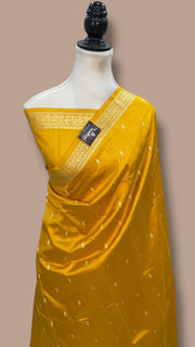Pure Katan Silk Reshmi Zari Banarasi Handloom Saree - The Handlooms