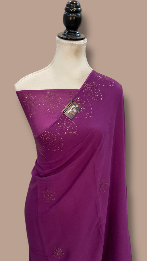 Pure Georgette Handloom Banarasi Saree with Siroski Stone Work - The Handlooms
