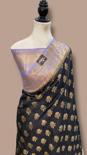 Pure Tussar Silk Handloom Banarasi Saree - The Handlooms