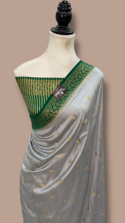 Moonga Georgette Handloom Banarasi Saree - The Handlooms