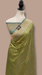 Pure Katan Silk Banarasi Handloom Saree - All Over Kadua Motifs - The Handlooms
