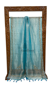 Pure Kora Tissue Handloom Banarasi Saree - Handwork - The Handlooms