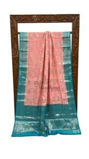 Pure Chiniya Silk Handloom Banarasi Saree - The Handlooms