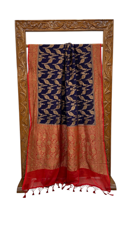 Khaddi Georgette Banarasi Saree -  Antique zari - The Handlooms