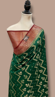 Pure Chiniya Silk Handloom Banarasi Saree - The Handlooms