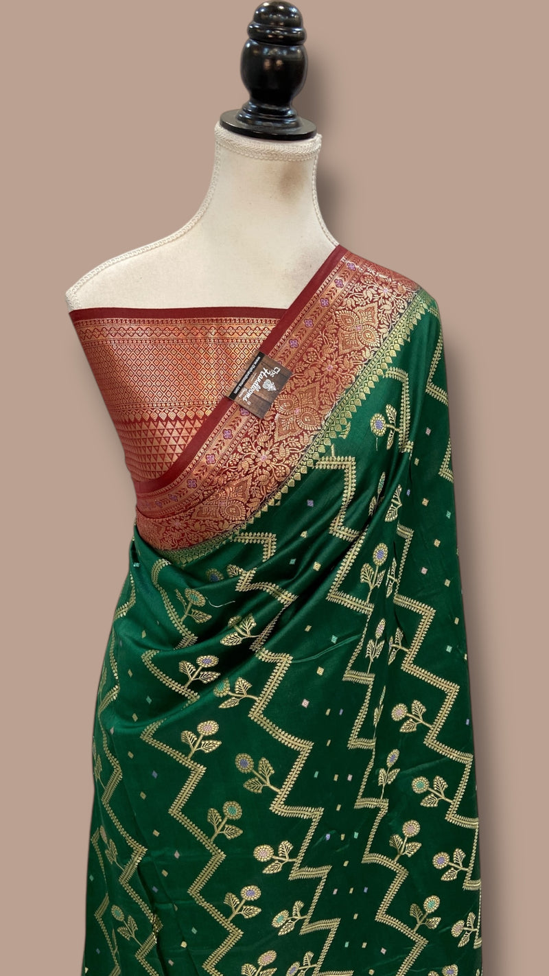 Pure Chiniya Silk Handloom Banarasi Saree - The Handlooms