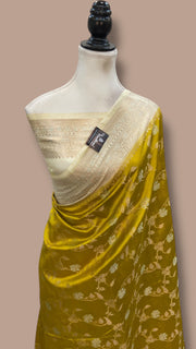 Pure Mango Silk Banarasi Handloom Saree - The Handlooms