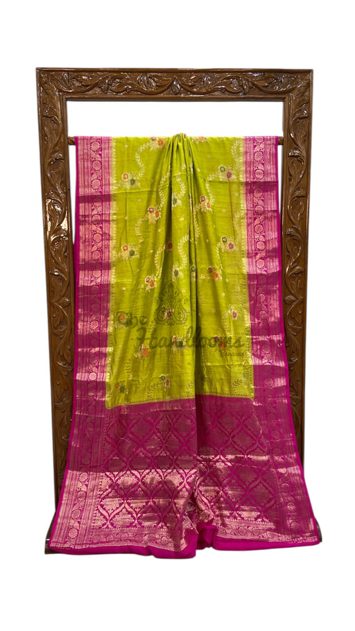 Pure Chiniya Silk Handloom Banarasi Saree - The Handlooms