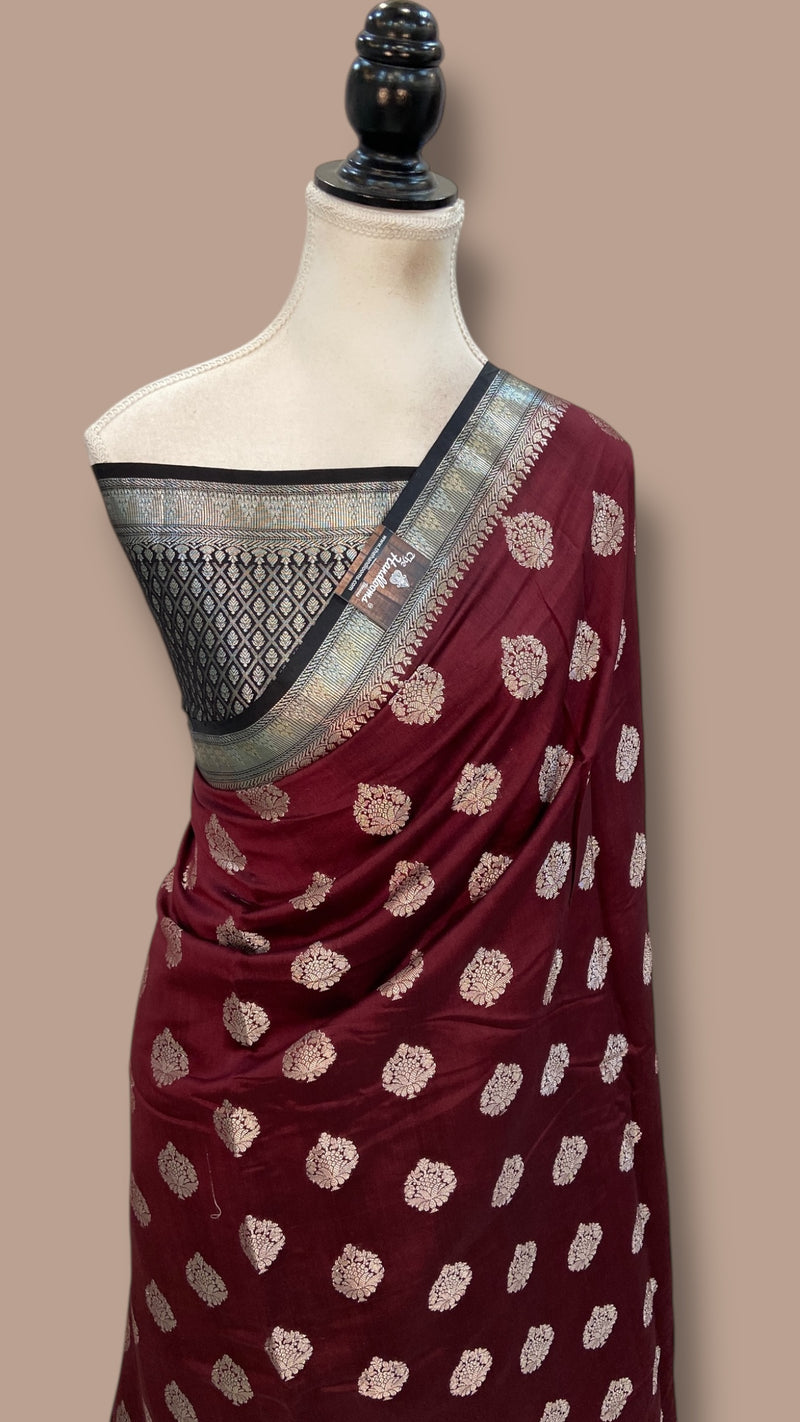 Pure Chiniya Silk Handloom Banarasi Saree - The Handlooms