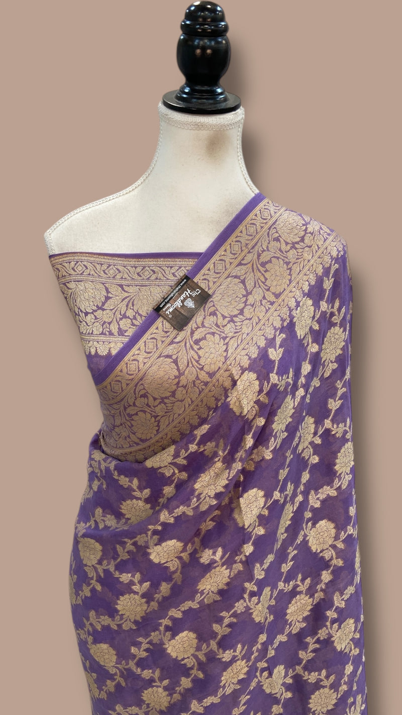 Pure Chiffon Khaddi Banarasi Saree