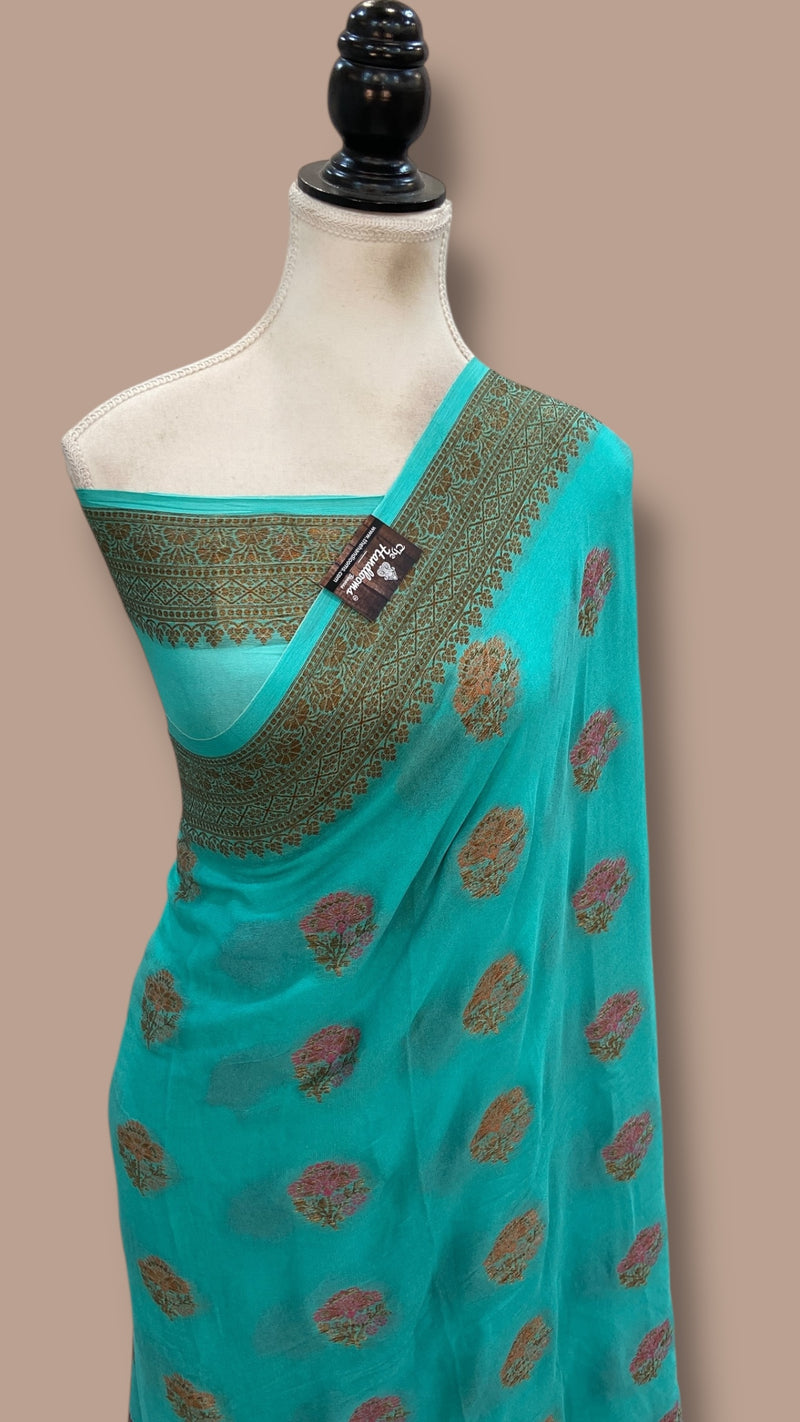 Pure Chiffon Khaddi Banarasi Saree