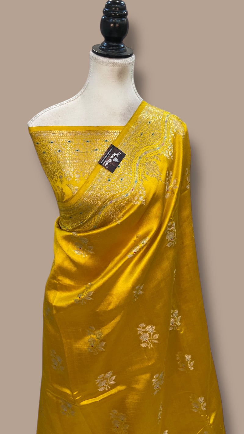 Pure Dupion Silk Banarasi Saree - The Handlooms