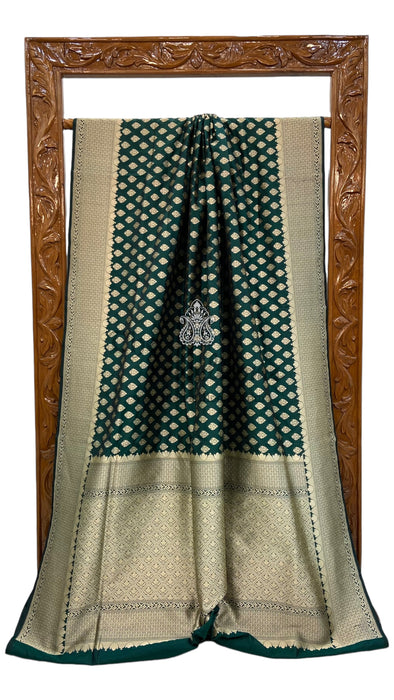 Pure Katan Silk Banarasi Handloom Saree - All Over Jaal Work