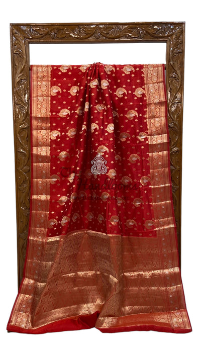 Pure Mango Silk Banarasi Handloom Saree