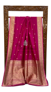 Pure Katan Silk Banarasi Handloom Saree - All over Kadua motifs With Meenakari - The Handlooms