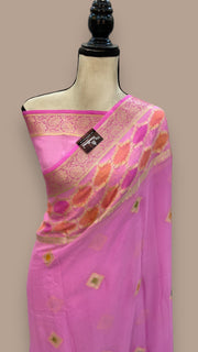 Pure Chiffon Khaddi Banarasi Saree - The Handlooms