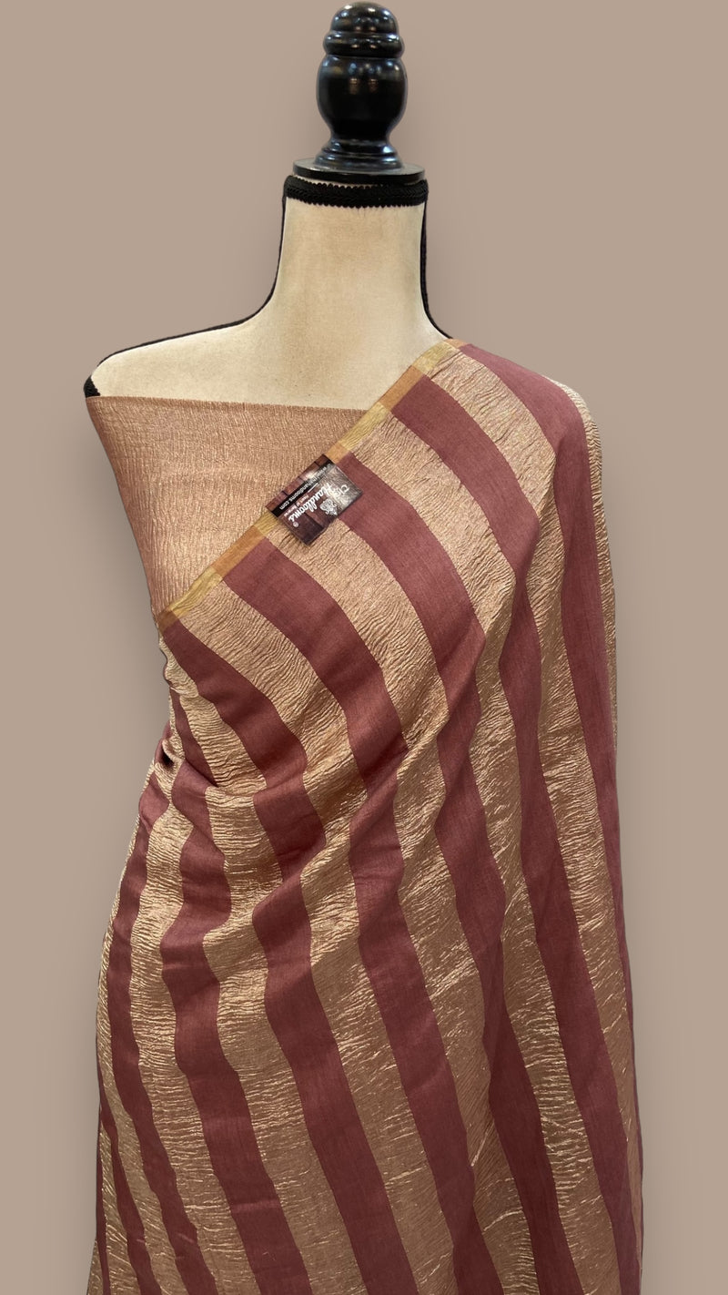 Pure Moonga Tissue Silk Banarasi Handloom Saree - The Handlooms