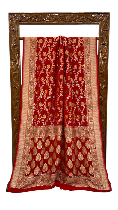 Khaddi Georgette Handloom Banarasi Saree