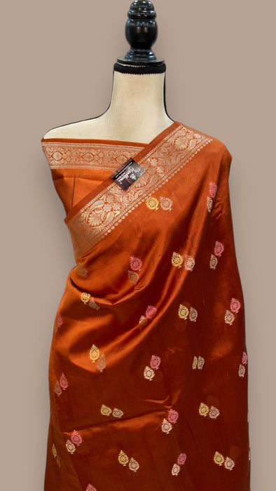 Pure Mango Silk Banarasi Handloom Saree