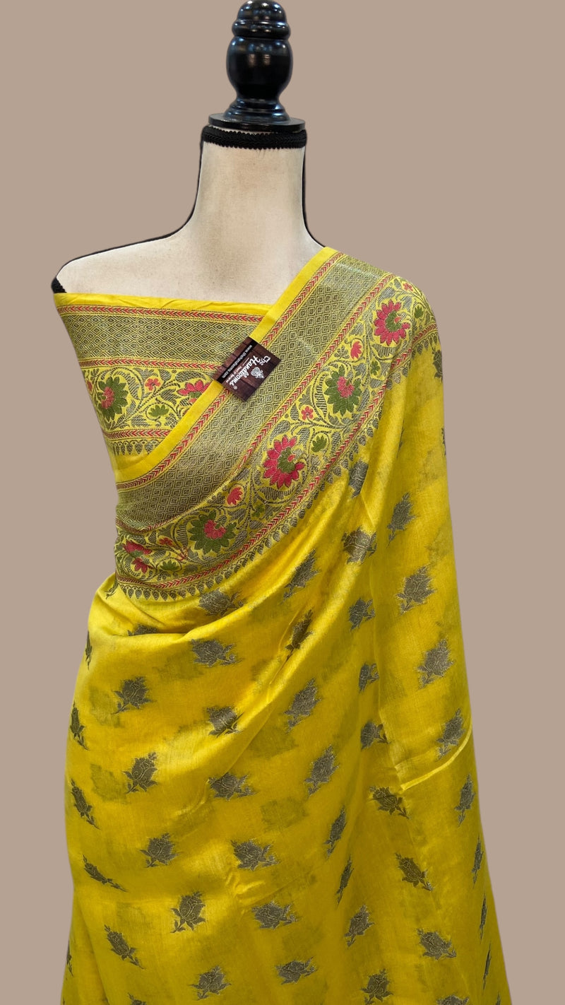 Pure Chanderi Handloom Banarasi Saree - The Handlooms