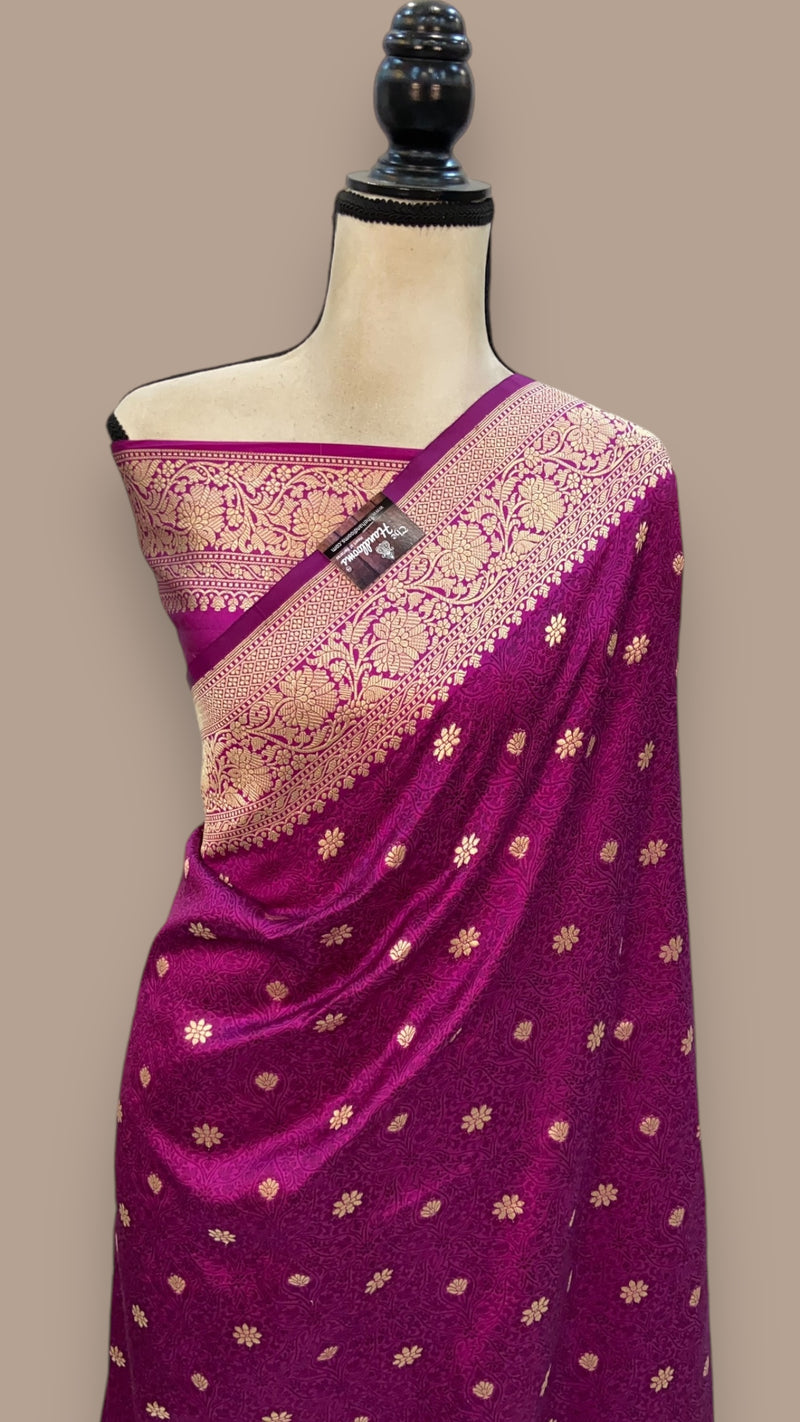 Pure Katan Silk Banarasi Handloom Saree - Tanchui Brocade - The Handlooms