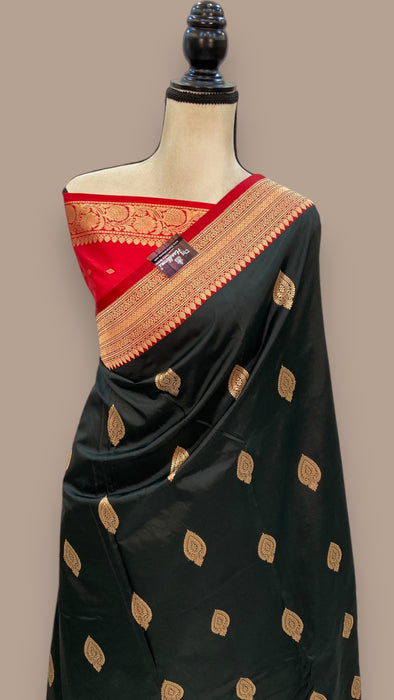 Pure Katan Silk Banarasi Handloom Saree - All over Kadua motifs