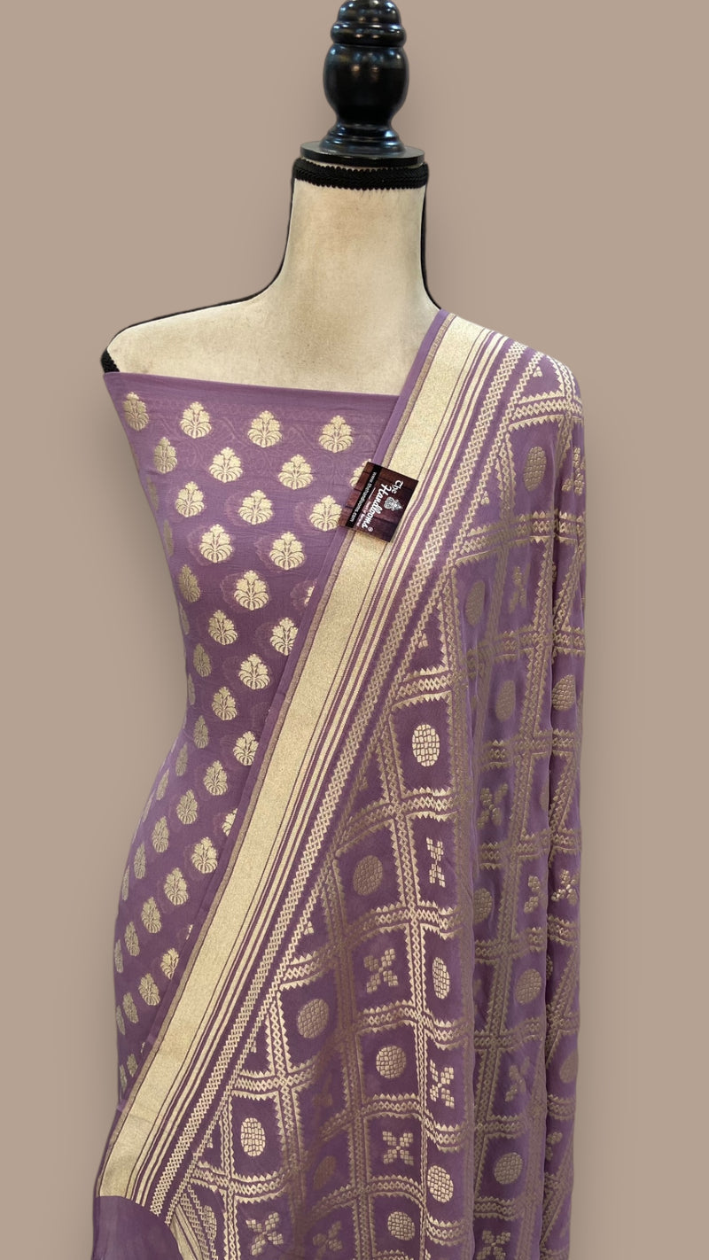 Khaddi Georgette Banarasi Dress material - The Handlooms