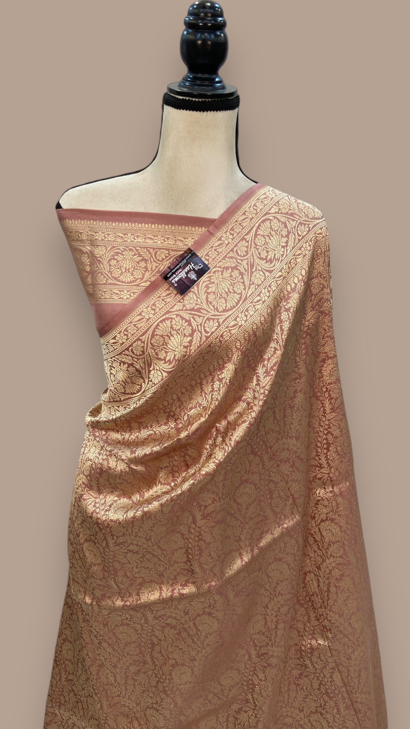 Pure Katan Silk Banarasi Handloom Saree - Tanchui Brocade - The Handlooms