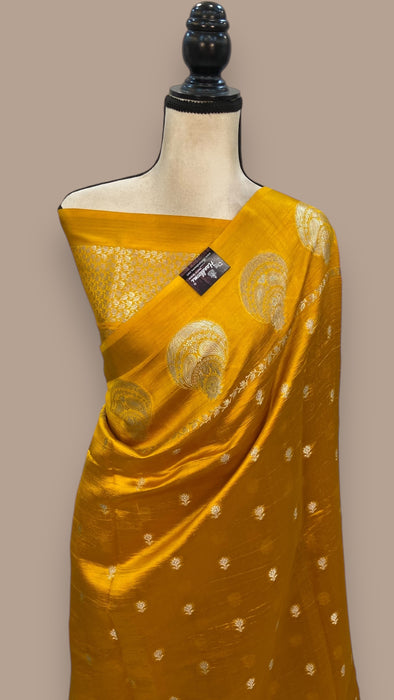 Pure Mango Silk Banarasi Handloom Saree