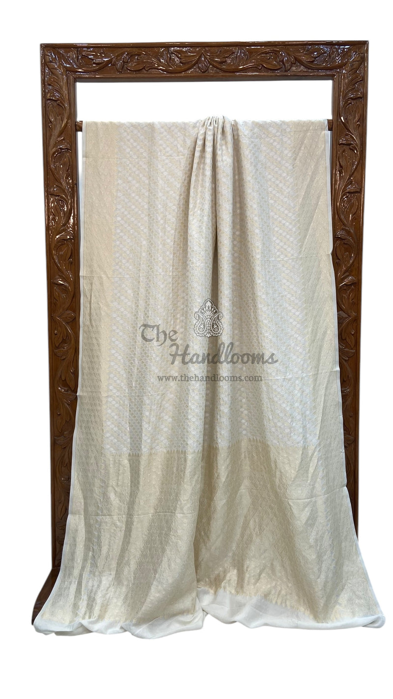 Pure Moonga Khaddi Handloom Banarasi Saree - The Handlooms