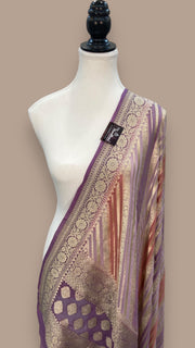 Khaddi Georgette Handloom Banarasi Dupatta - The Handlooms