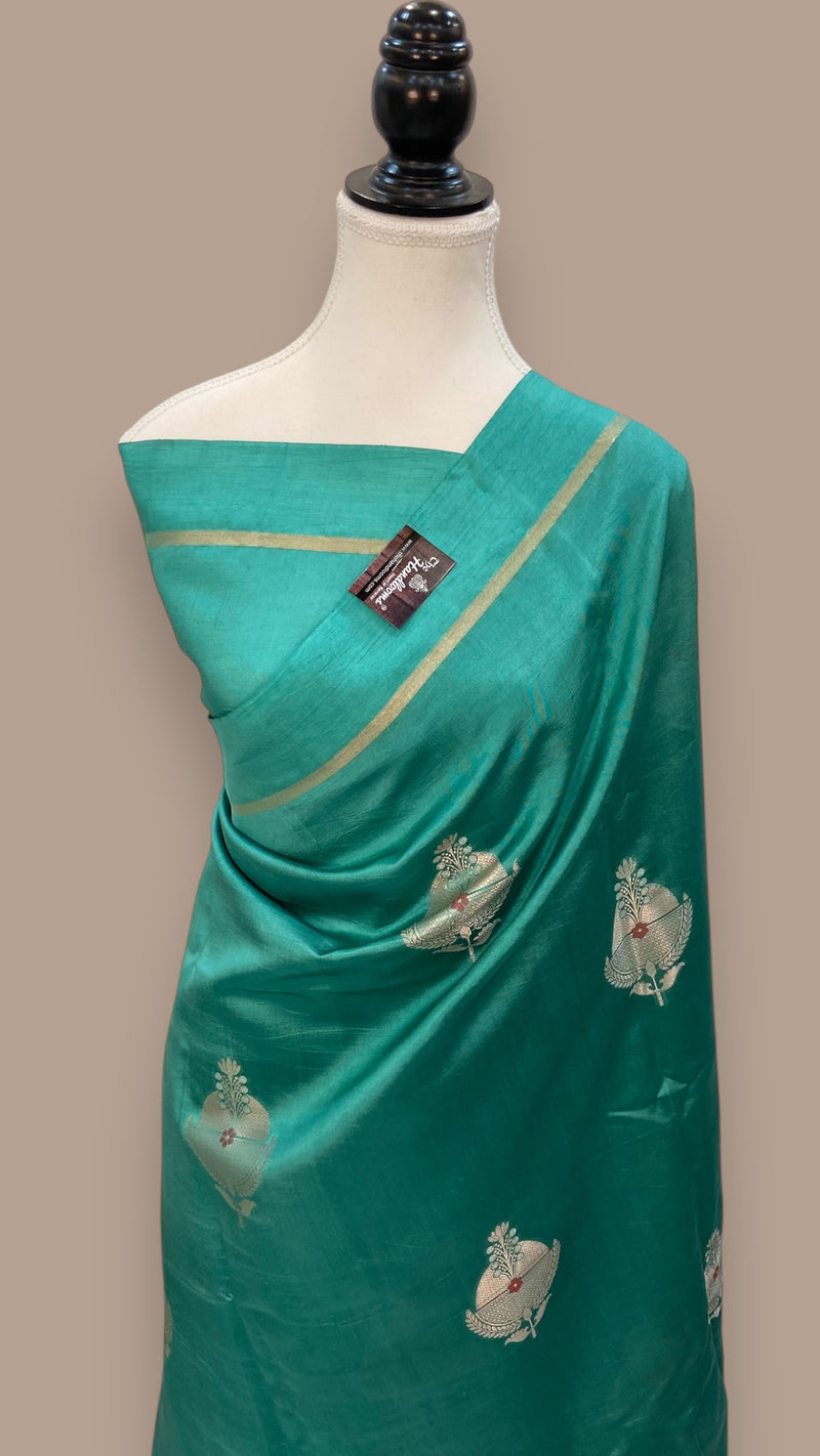 Pure Mango Silk Banarasi Handloom Saree - The Handlooms