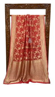 Khaddi Georgette Handloom Banarasi Saree - The Handlooms