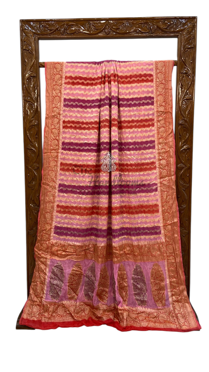 Pure Chiffon Khaddi Banarasi Saree - The Handlooms