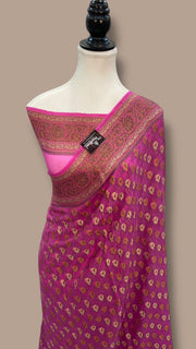 Pure Chiffon Khaddi Banarasi Saree - The Handlooms