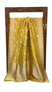 Pure Katan Silk Banarasi Handloom Saree - All over Jaal work - The Handlooms