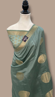 Pure Kota Chex silk Banarasi Handloom Saree - The Handlooms