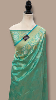 Ektara Pure Katan Silk Banarasi Handloom Saree - All over kadiyal Jaal work - The Handlooms